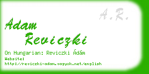 adam reviczki business card