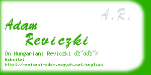 adam reviczki business card